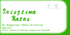 krisztina matos business card